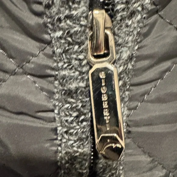 Mens Gioberti Gray Full Zip Quilted Sweater Jacket Size L - Picture 6 of 14